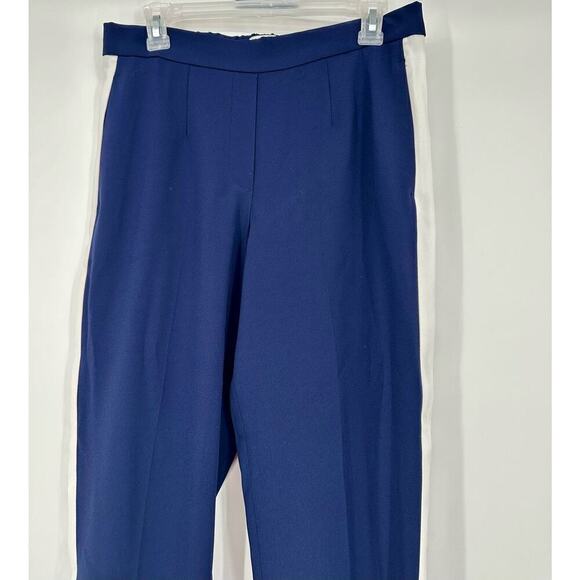 Aritzia Babaton Conan crop striped Pant Size 10 Navy/white - Picture 3 of 7